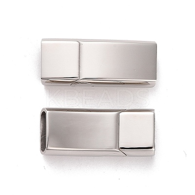 Tarnish Resistant 304 Stainless Steel Magnetic Clasps with Glue-in Ends STAS-I011-05-1