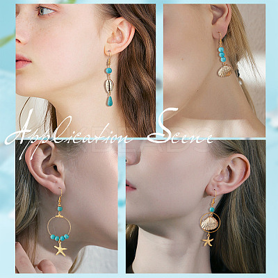 DIY Ocean Gemstone Earring Making Kit DIY-SC0020-31-1