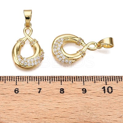 Brass Pendants with Cubic Zirconia KK-D536-13G-1