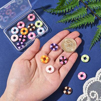 18Pcs 9 Colors Baking Paint Alloy Beads FIND-CJ0003-38-1