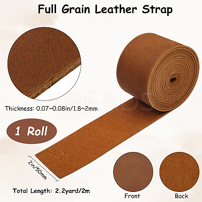 2M Flat AB Grade Cowhide Leather Cord AJEW-WH0479-73F-04-1