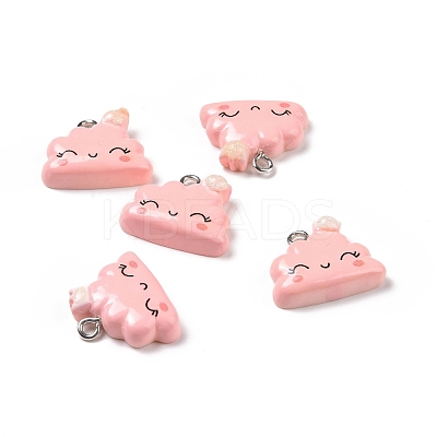 Opaque Resin Pendants RESI-J023-14D-1
