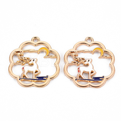Eco-Friendly Alloy Enamel Pendants LS-ENAM-T011-61-NR-1