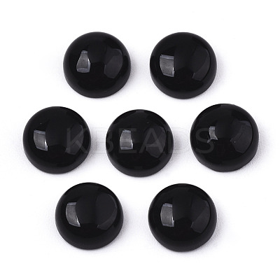 Natural Black Onyx Cabochons G-N326-59A-1