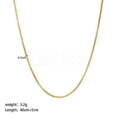 Stainless Steel Box Chain Necklaces PW-WG8A4BA-03-1