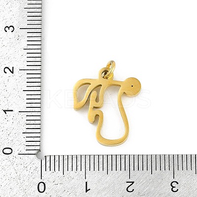 304 Stainless Steel Pendants STAS-R137-01G-F-1