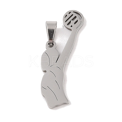 Non-Tarnish 201 Stainless Steel Pendants STAS-A094-05D-P-1