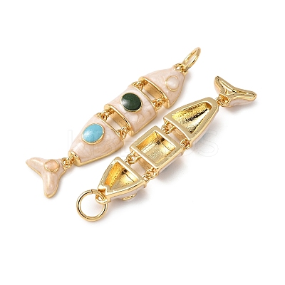 Brass Enamel Pendants KK-C143-44A-G03-1