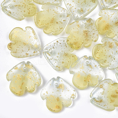 Two Tone Transparent Spray Painted Glass Charms GLAA-T017-05-B06-1