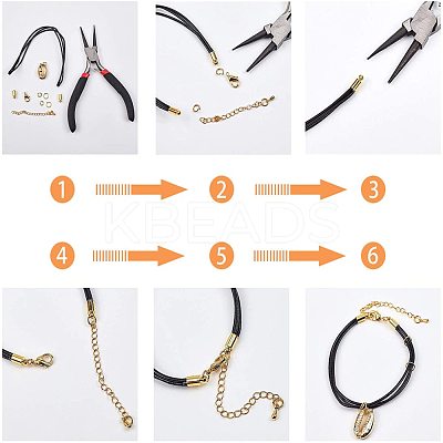 Brass Cord Ends KK-D219-12x8-G-1