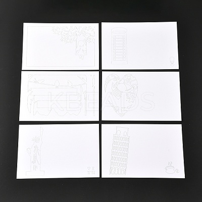 DIY Papercutting Postcard Making Kit DIY-D040-01-1
