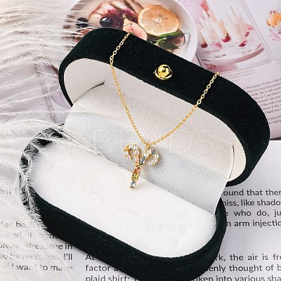 925 Sterling Silver Colorful Cubic Zirconia Constellation Pendant Cable Chain Necklaces for Women STER-R009-01G-01-1