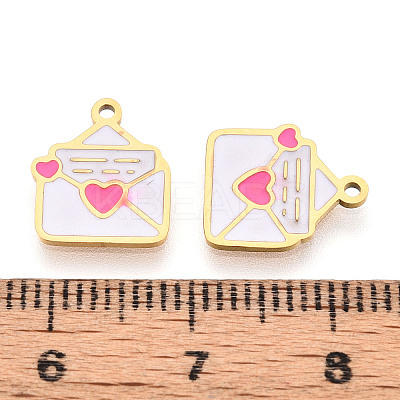 304 Stainless Steel Enamel Charms STAS-T065-54G-02-1
