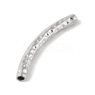 304 Stainless Steel Curved Tube Beads STAS-M071-03A-P-1