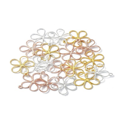 30Pcs 3 Colors Alloy Hollow Pendants FIND-YW0004-51-1