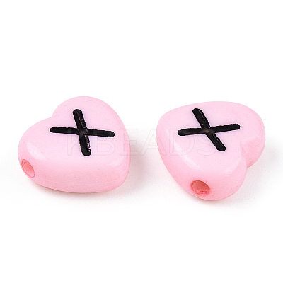Horizontal Hole Opaque Acrylic Beads X-SACR-Q126-04D-1