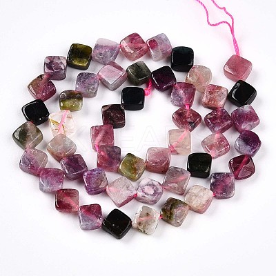 Natural Multicolor Tourmaline Beads Strands G-T140-04A-1