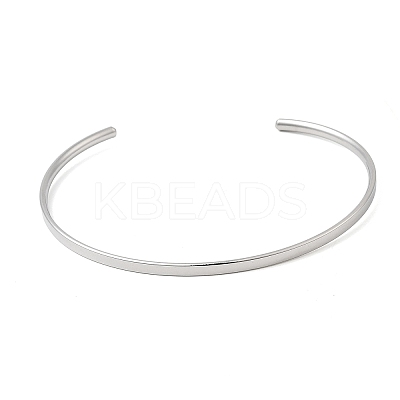 304 Stainless Steel Cuff Bangles BJEW-D388-01B-P-1