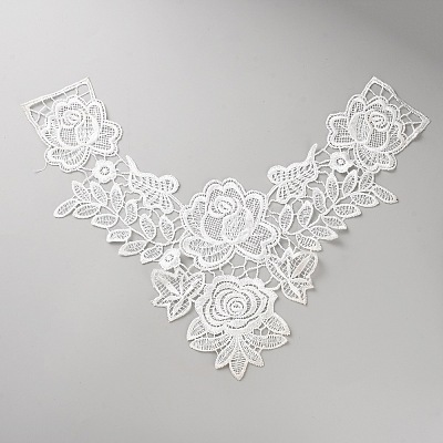 Embroidered Floral Lace Collar FIND-WH0148-304B-1