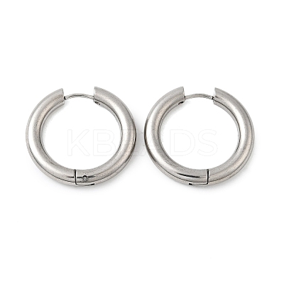 Tarnish Resistant 202 Stainless Steel Huggie Hoop Earrings EJEW-O087-08M-P-1