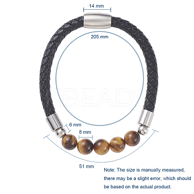 Unisex Leather Cord Bracelets BJEW-JB04852-02-1