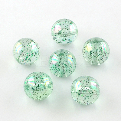 Round AB Color Transparent Acrylic Beads TACR-D005-14mm-05-1