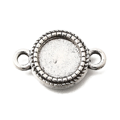 Tibetan Style Alloy Connector Cabochon Settings for Enamel FIND-D042-10A-AS-1