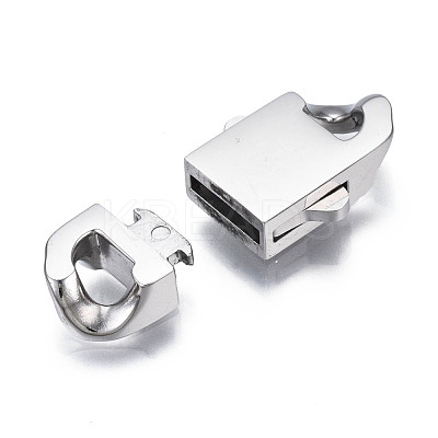 Non-Tarnish 304 Stainless Steel Box Clasps STAS-S080-03A-P-1