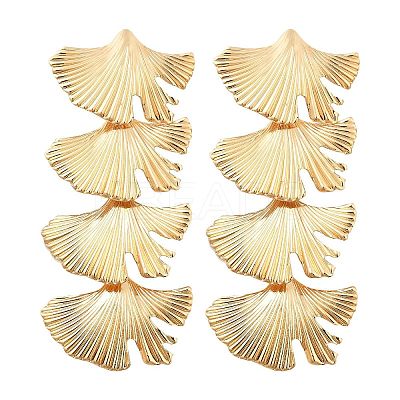 Alloy Dangle Stud Earrings EJEW-B136-02KCG-01-1