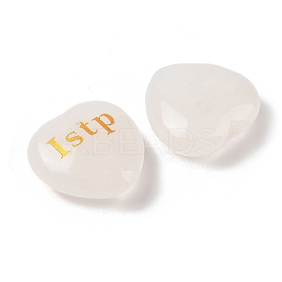 Natural Quartz Crystal Heart Engraving MBTI Figurines Statues for Home Office Desk Decorations X1-G-K353-05E-1