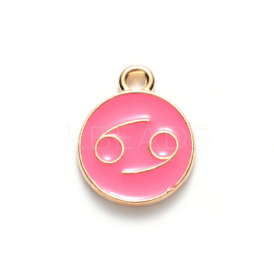Alloy Enamel Pendants X-ENAM-S124-01B-03D-1