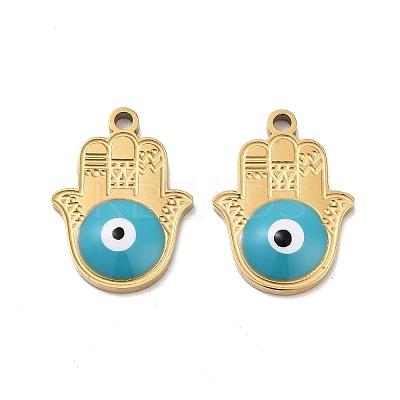 Ion Plating(IP) 316 Stainless Steel Enamel Pendants STAS-U014-72G-02-1