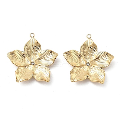 304 Stainless Steel Rhinestone Pendants STAS-Z121-53G-1