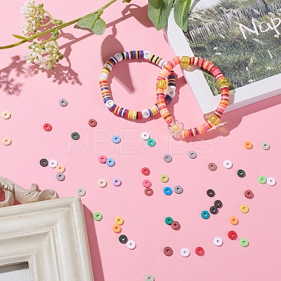 2400Pcs 15 Colors Handmade Polymer Clay Beads CLAY-YW0001-27A-1