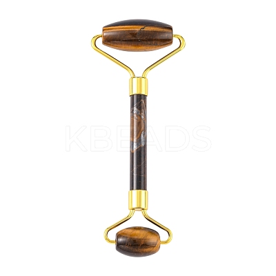 Natural Tiger Eye Face Massager DJEW-F005-01C-1