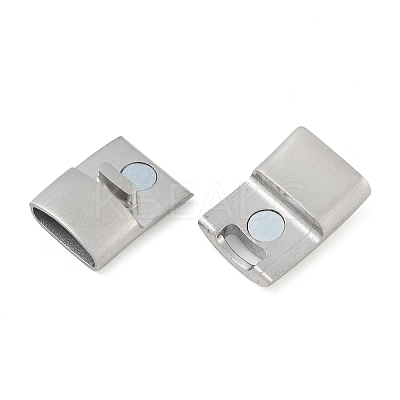 Tarnish Resistant 316 Stainless Steel Magnetic Clasps with Glue-in Ends STAS-Q211-45-01-1