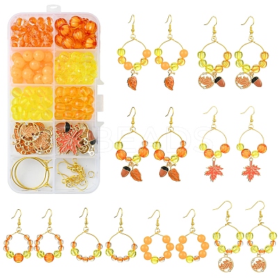 Acrylic Bead DIY Earring Making Kits DIY-FS0006-67C-1