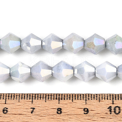 Anti-Tarnish Electroplate Glass Beads Strands GLAA-T025-8mm-12B-1