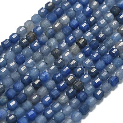 Natural Blue Aventurine(Dyed & Heated) Beads Strands G-A260-A08-01-1