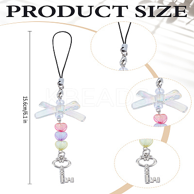 1Pc Resin Bead Mobile Straps HJEW-LP0001-67-1