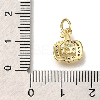 Rack Plating Brass Micro Pave Cubic Zirconia Charms KK-I720-13G-1
