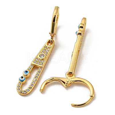 Real 18K Gold Plated Brass Dangle Leverback Earrings EJEW-A033-17G-03-1