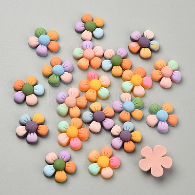 20Pcs 5 Colors Opaque Resin Cabochons OHAR-YW0001-02-1