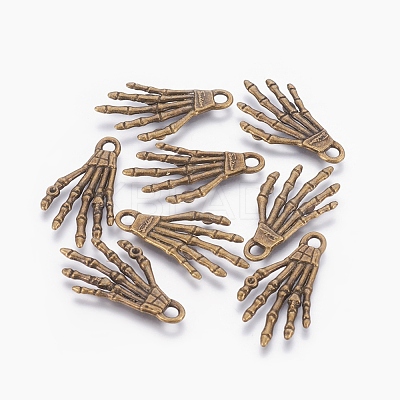 Tibetan Style Alloy Pendants TIBEP-5291-AB-FF-1