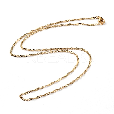 304 Stainless Steel Singapore Chain Necklaces X-NJEW-JN02662-03-1