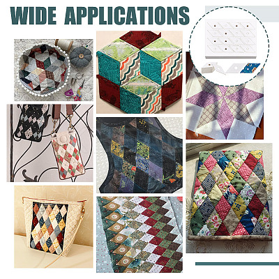 Rhombus Paper Quilting Templates AJEW-WH0473-41-1
