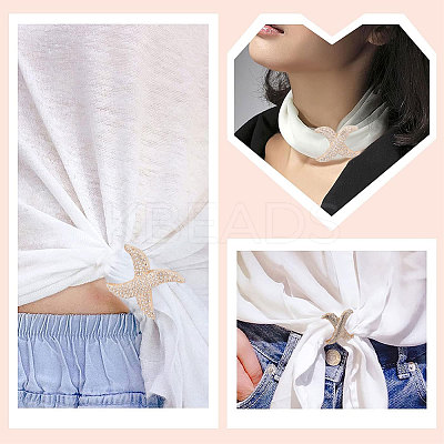 4Pcs 2 Colors Alloy Rhinestone Bowknot Corner Knotted Buckles FIND-GF0005-32-1