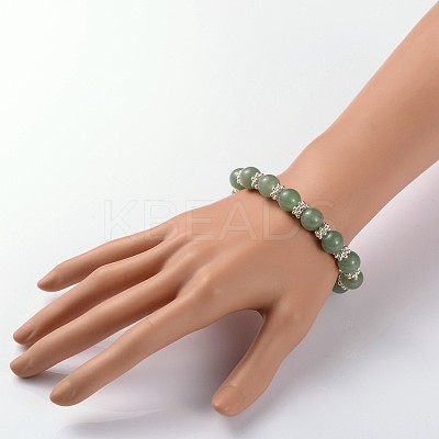 Valentine's Day Charming Natural Gemstone Beaded Stretch Bracelets BJEW-JB01839-1