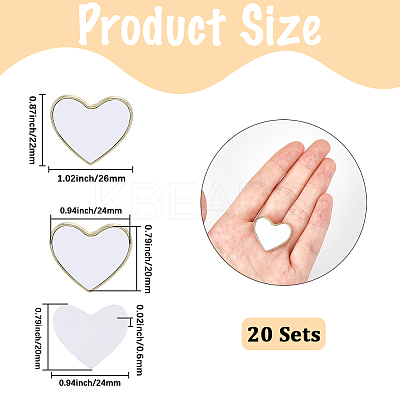20 Boxs Sublimation Blank Brooch Pins FIND-SP0004-09C-1