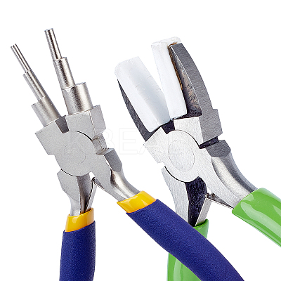 2Pcs 2 Style Jewelry Pliers Kit PT-SC0001-58-1